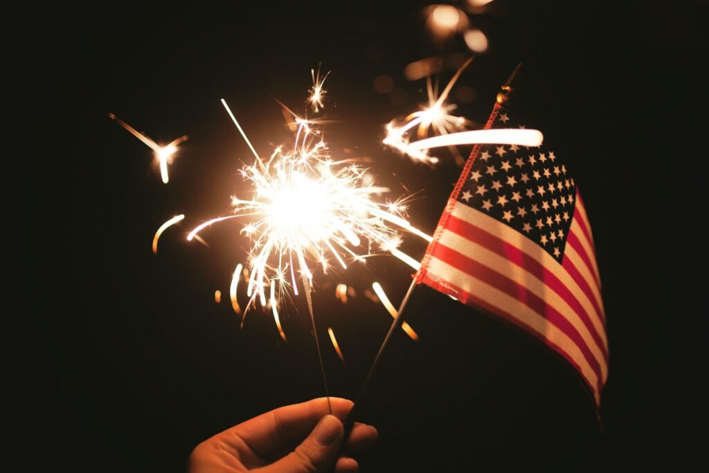 How to Make Money Online from the USA (Step by Step) in 2026 time lapse photography of sparkler and U.S.A flag let